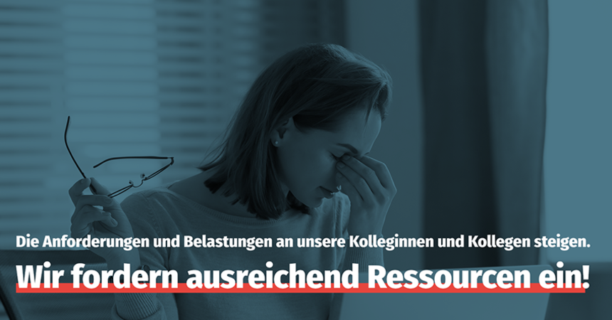 Wir fordern ausreichende Ressourcen!